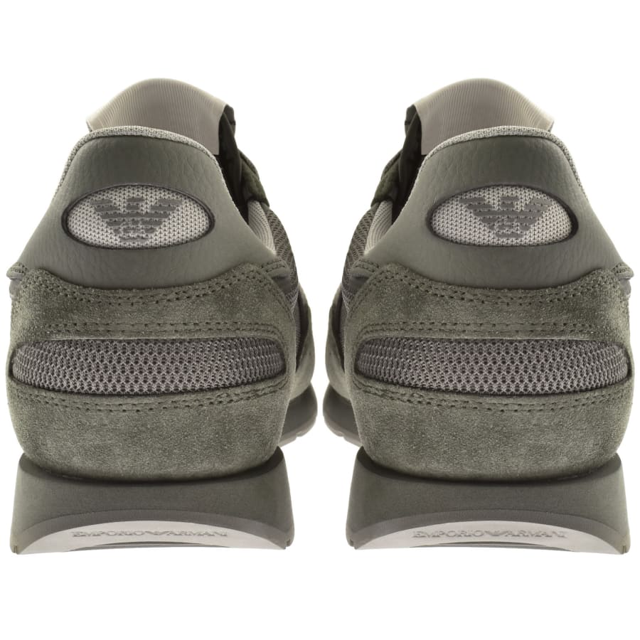 Green armani trainers clearance